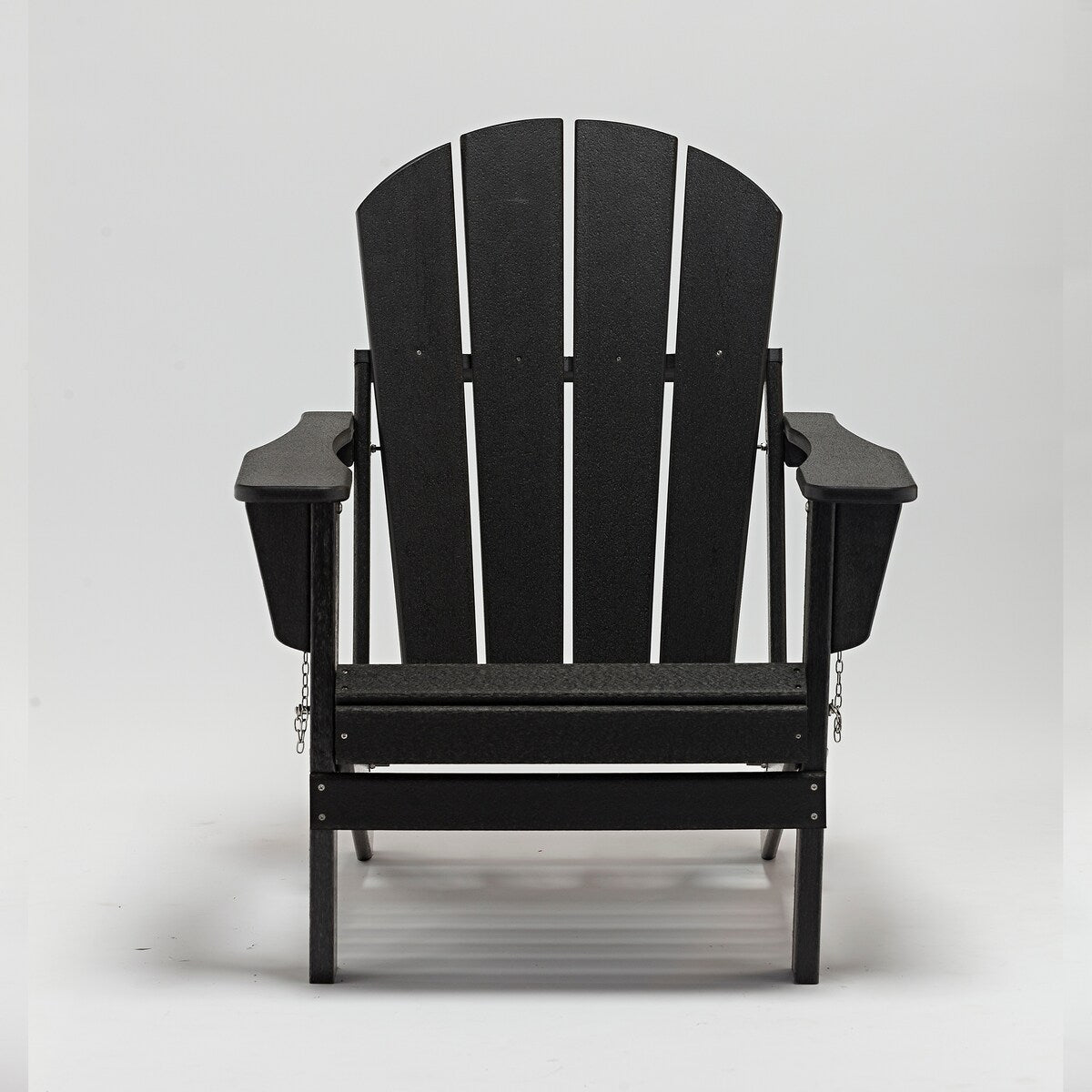 Classic Black Folding Plastic Outdoor Adirondack Chair