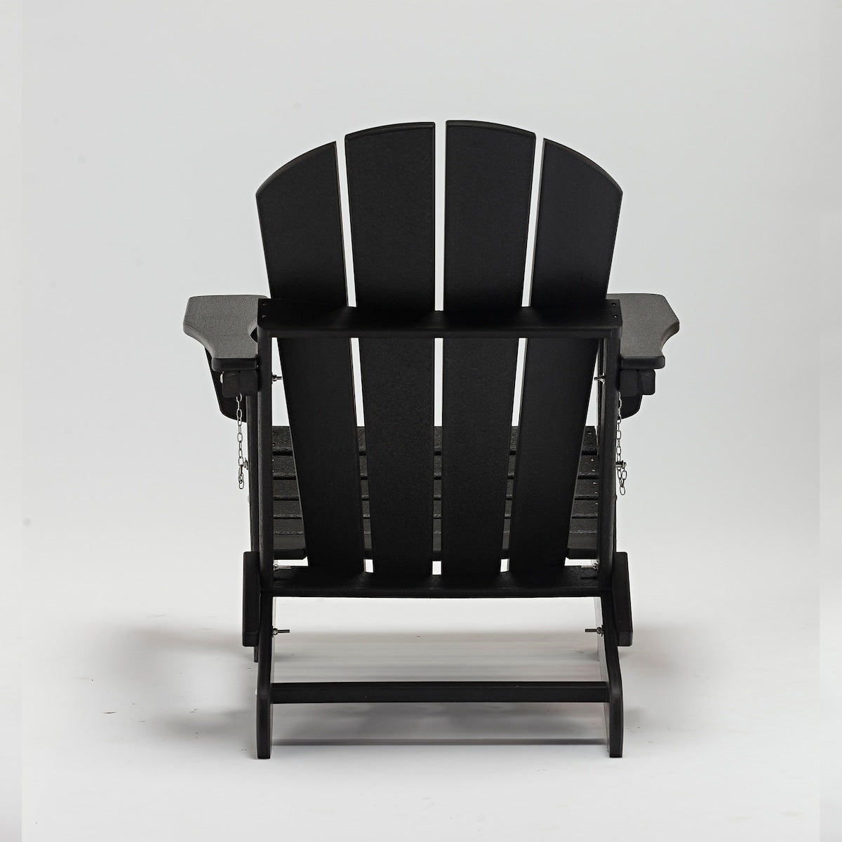 Classic Black Folding Plastic Outdoor Adirondack Chair