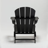 Classic Black Folding Plastic Outdoor Adirondack Chair