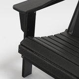 Classic Black Folding Plastic Outdoor Adirondack Chair