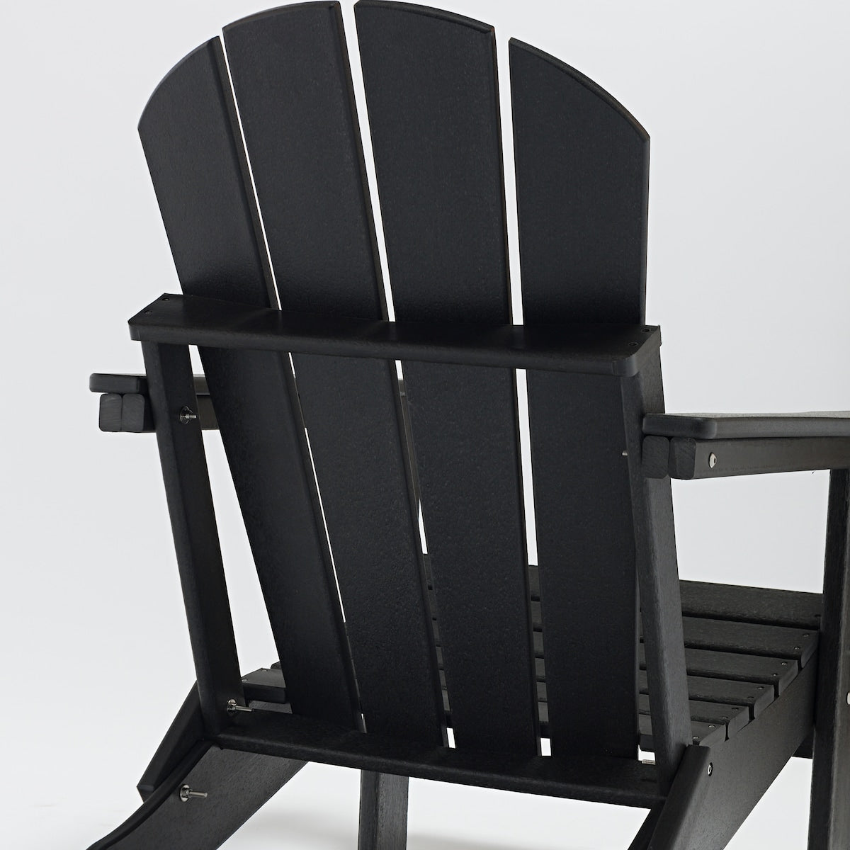 Classic Black Folding Plastic Outdoor Adirondack Chair