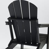 Classic Black Folding Plastic Outdoor Adirondack Chair