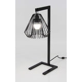 Benzara Black Metal Wire Table Lamp