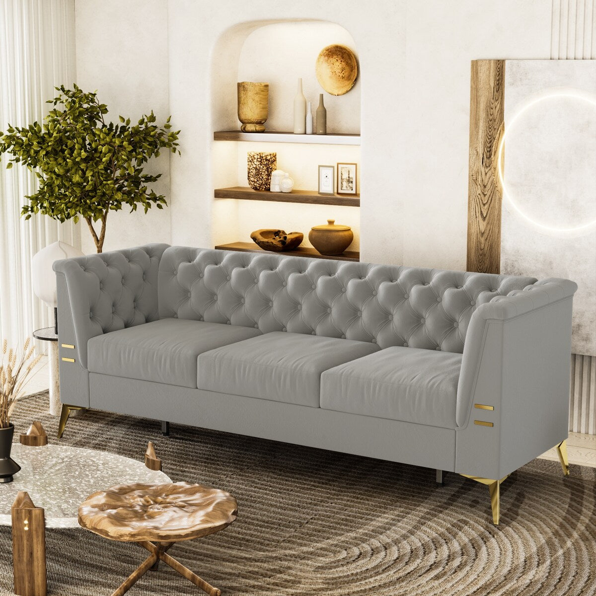 Classic Chesterfield Sofa 3-seater Sofa
