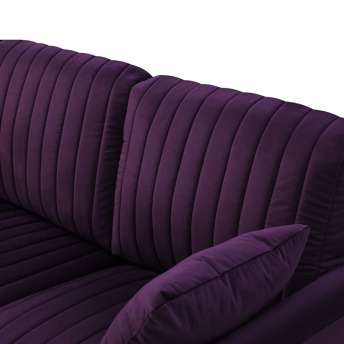 Classic Clean-lined Style Loveseat Sofa Velvet 2-seater Sofa
