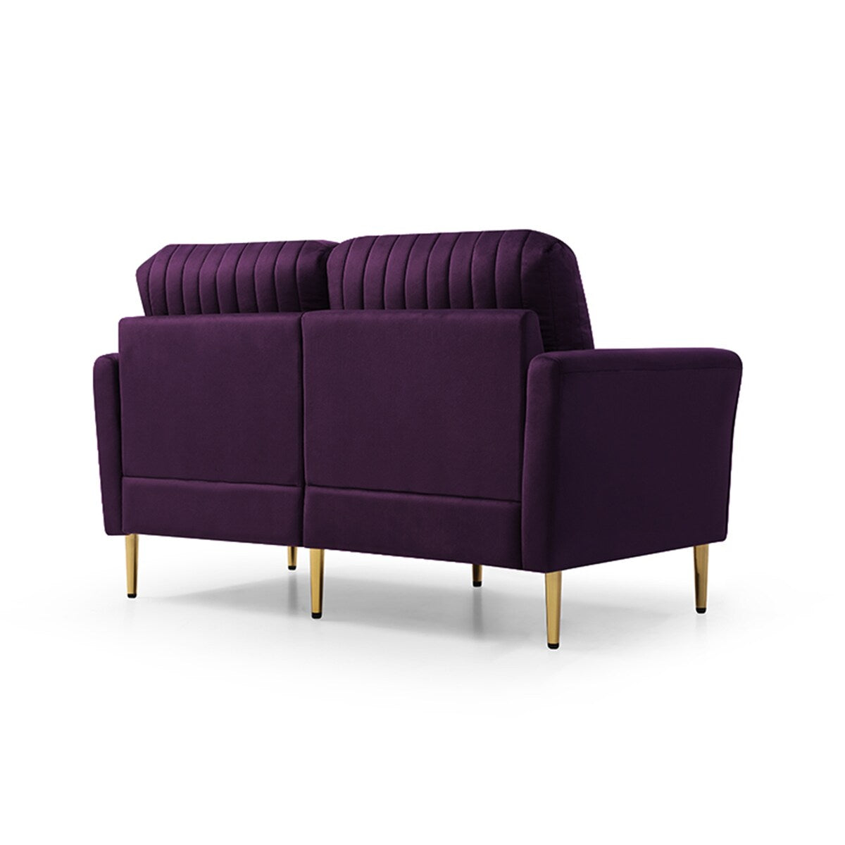 Classic Clean-lined Style Loveseat Sofa Velvet 2-seater Sofa