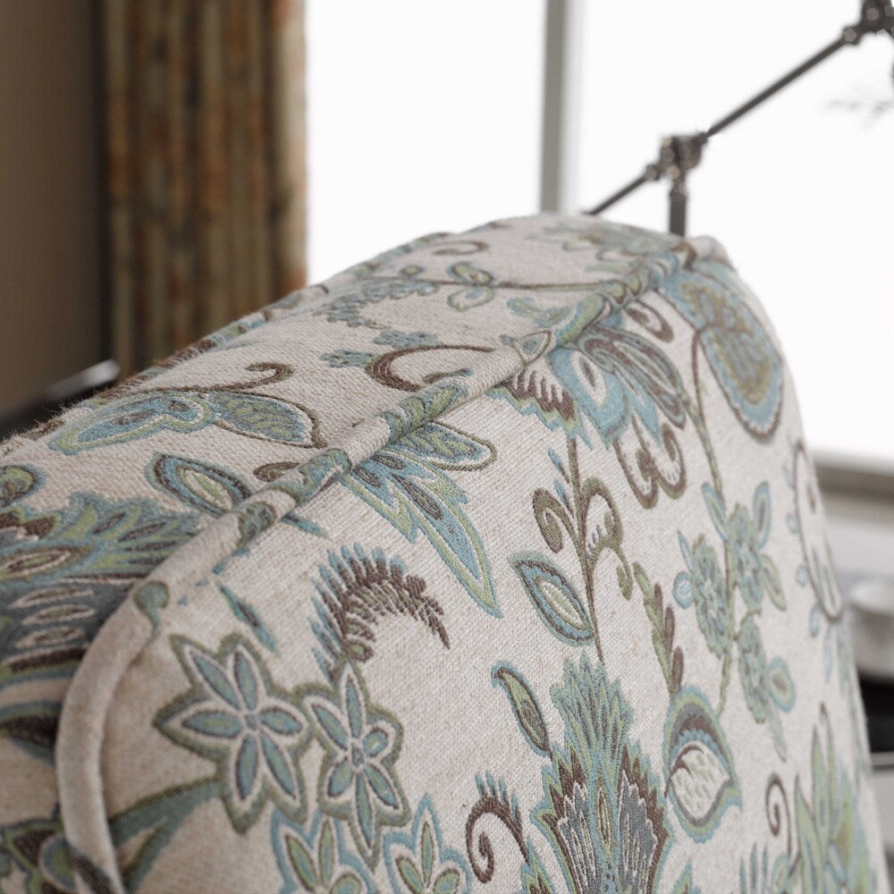 Classic Cream Floral Slipper Chair