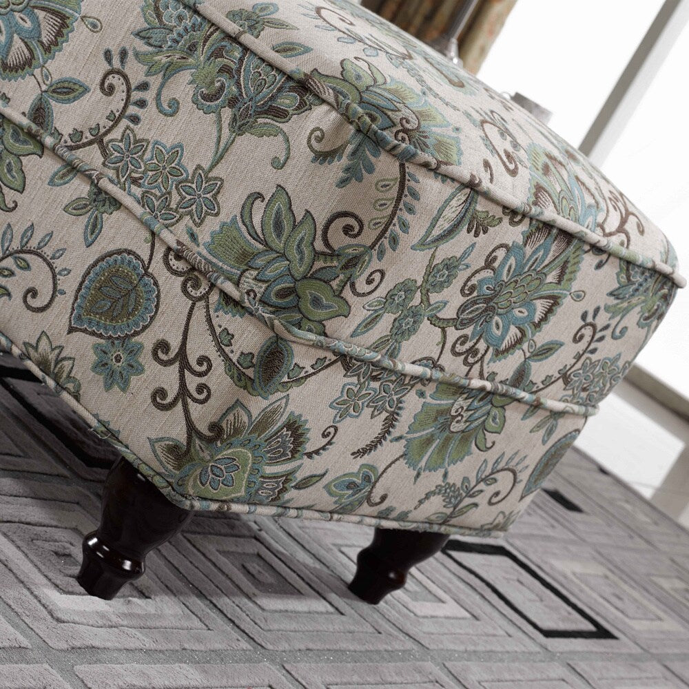 Classic Cream Floral Slipper Chair