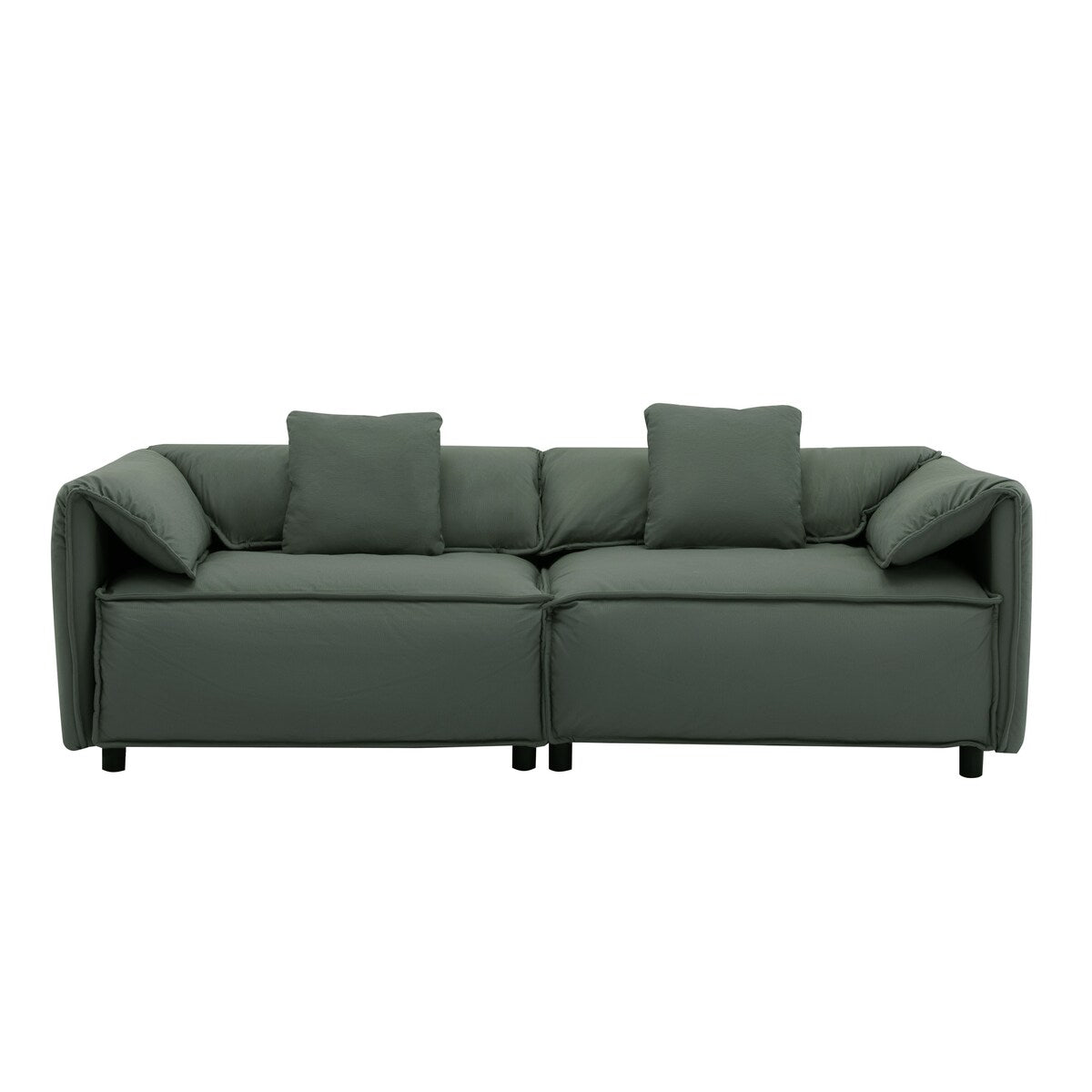 Classic Design 2 Seater Sofa Couch with 2 Pillows
