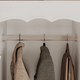 Classic Elegance Armoire Expandable Rustic Wardrobe with Glass Door