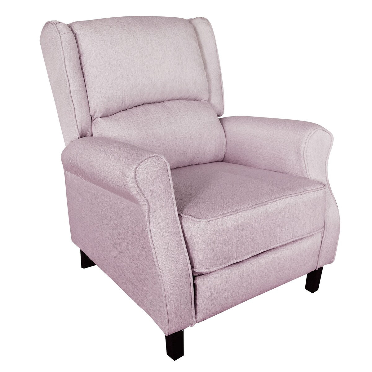 Classic Fabric Recliner Club Chair Padded Seat Backrest Sofa Purple