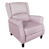 Classic Fabric Recliner Club Chair Padded Seat Backrest Sofa Purple