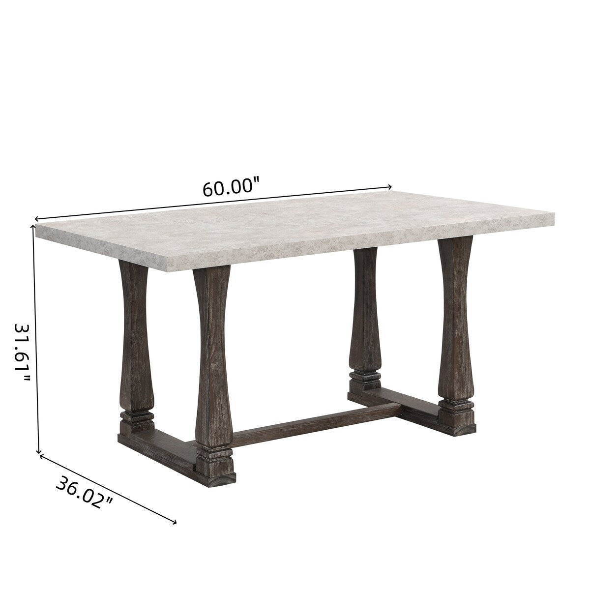 Classic Farmhouse Rectangle Kitchen Table