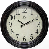 Classic Indoor 23 inch Decorative Brown Indoor Wall Clock - 23 x 2.25 x 23