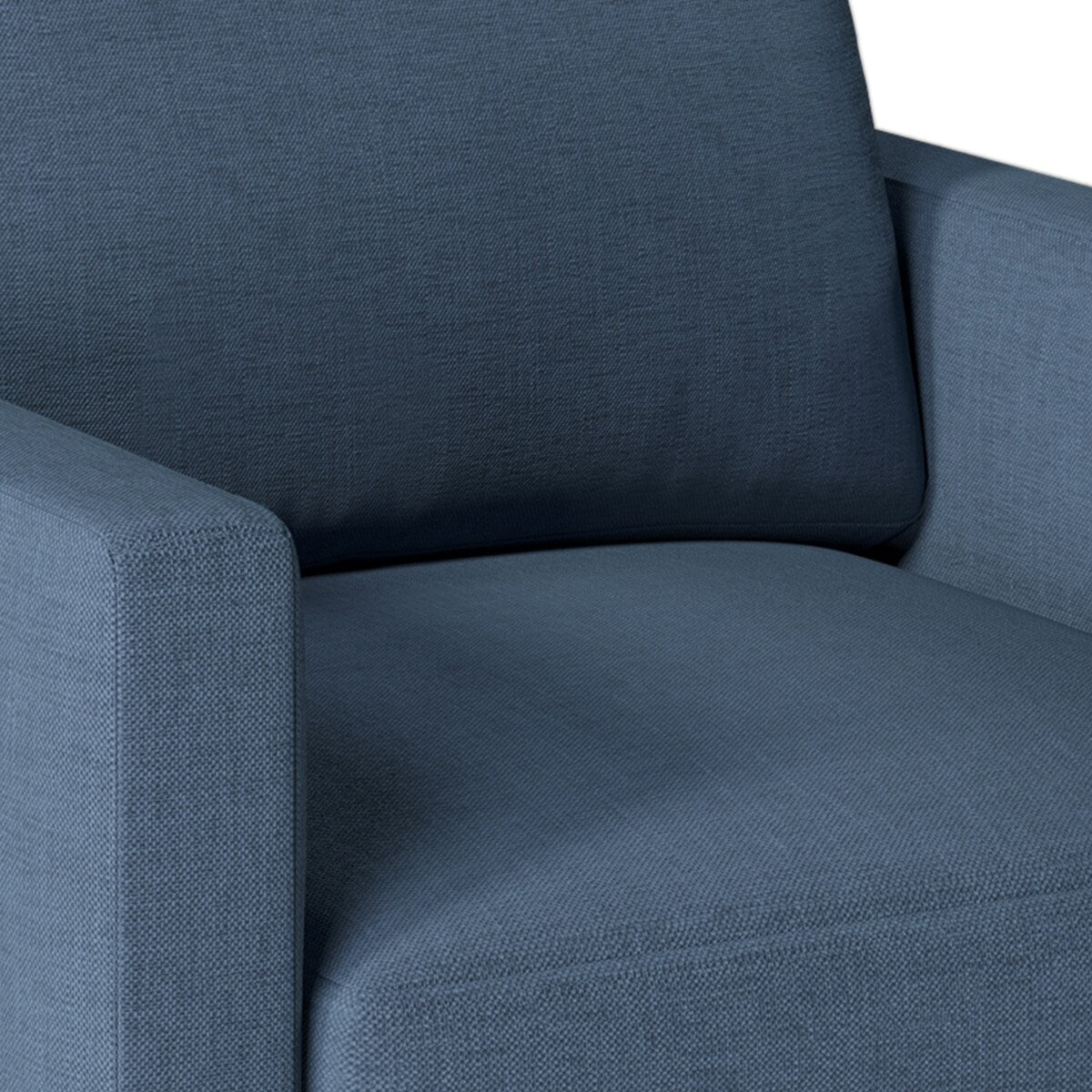 Classic Linen Armchair Accent Chair with Bronze Nailhead Trim Wooden Legs Single Sofa Couch for Living Room, Bedroom