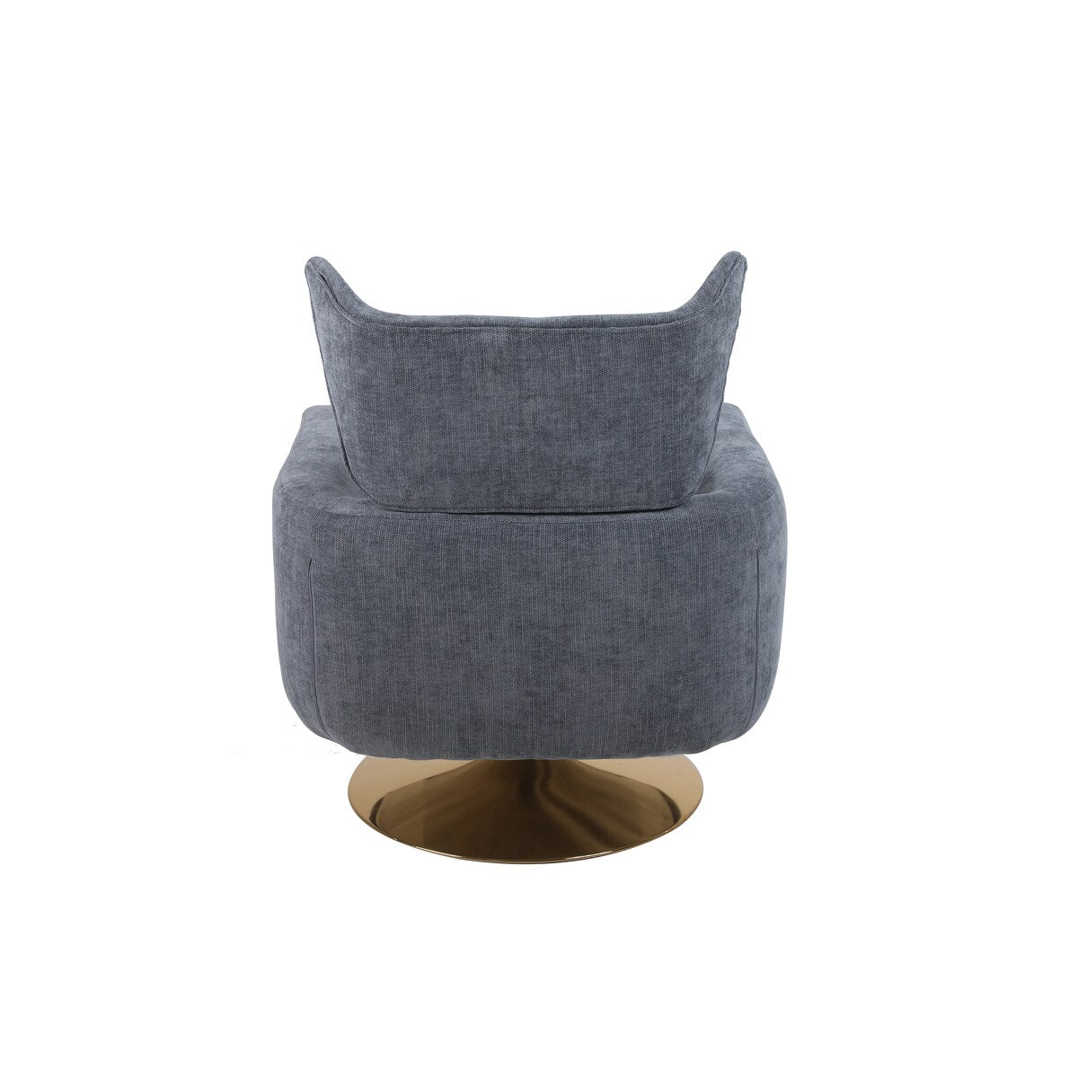 Classic Mid Century 360-degree Swivel Accent Chair, Dusty Blue Linen