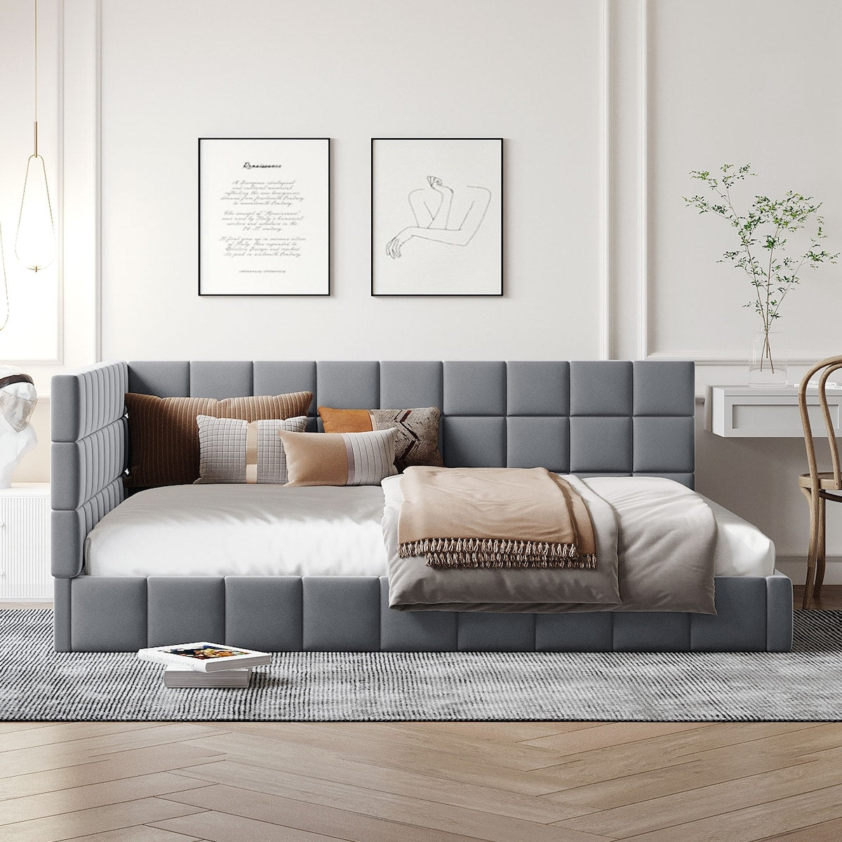 Classic Mid-Century Modern Design Daybed Sofa Bed