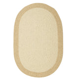 Classic Natural Border Braided Reversible 100% Wool Rug