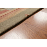 Classic Ornate Botanical Asmara Needlepoint Aubusson Rug - Olive/Tan - 10' x 14'
