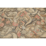Classic Ornate Botanical Asmara Needlepoint Aubusson Rug - Olive/Tan - 10' x 14'