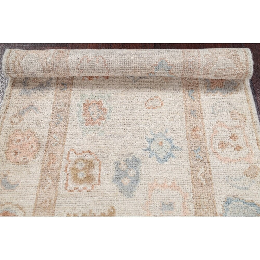 Classic Oushak Traditional Hand Knotted Oriental Wool Turkish Rug - 5'11" x 2'1" Runner