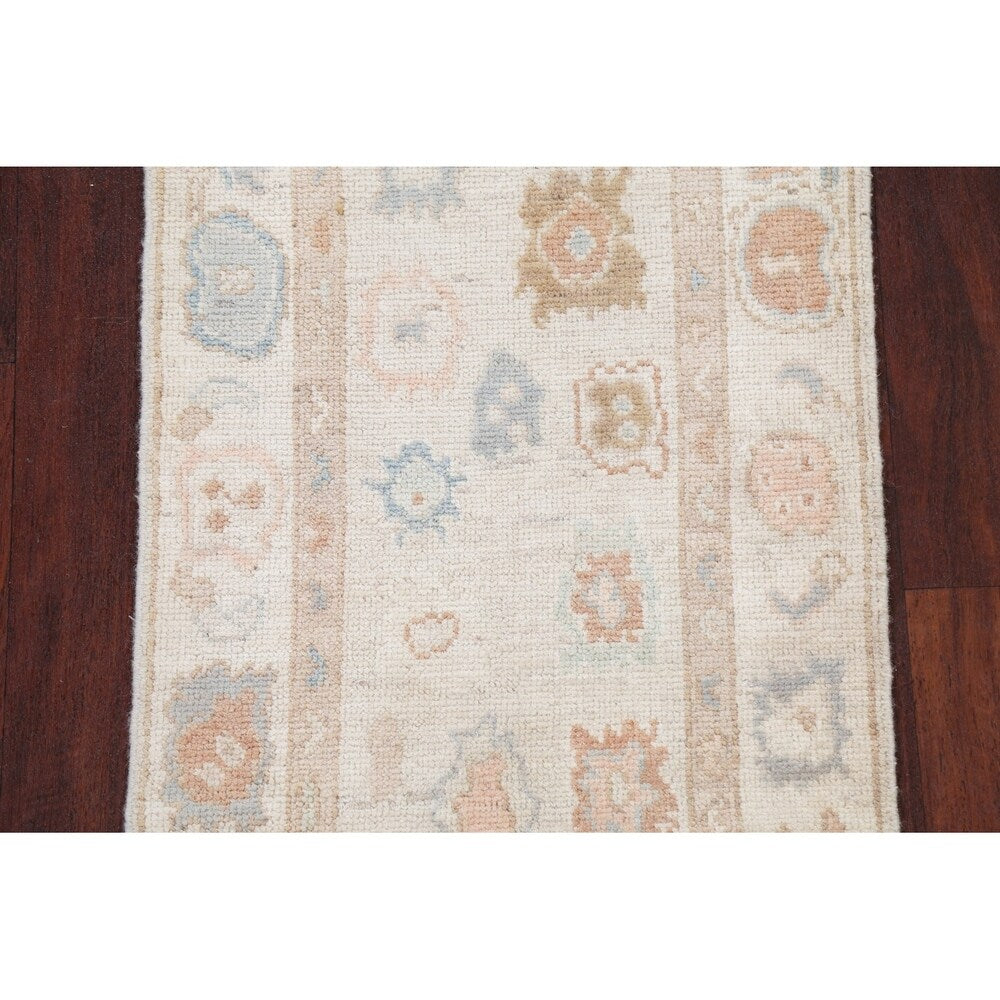 Classic Oushak Traditional Hand Knotted Oriental Wool Turkish Rug - 5'11" x 2'1" Runner