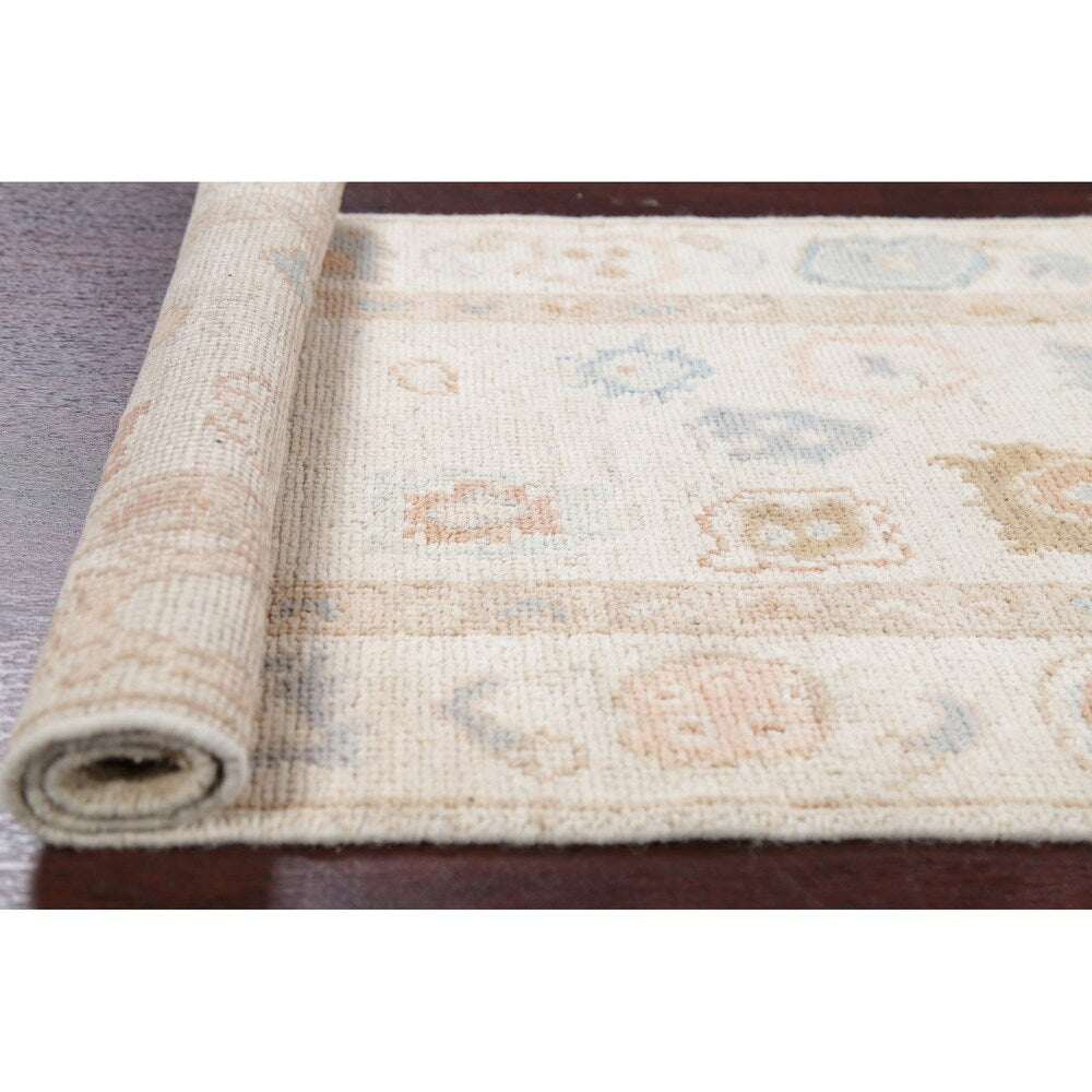 Classic Oushak Traditional Hand Knotted Oriental Wool Turkish Rug - 5'11" x 2'1" Runner