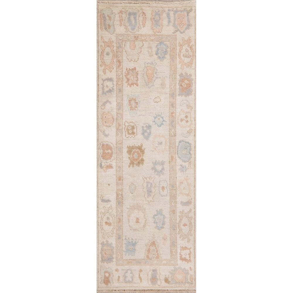 Classic Oushak Traditional Hand Knotted Oriental Wool Turkish Rug - 5'11" x 2'1" Runner