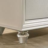 Classic Pearl White 1pc Nightstand Only Contemporary Solid wood 2-Drawers Felt-lined