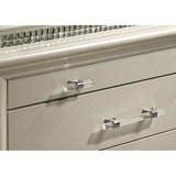 Classic Pearl White 1pc Nightstand Only Contemporary Solid wood 2-Drawers Felt-lined