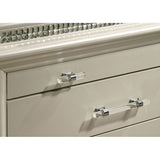 1pc Nightstand Only Contemporary Solid wood 2-Drawers Felt-lined