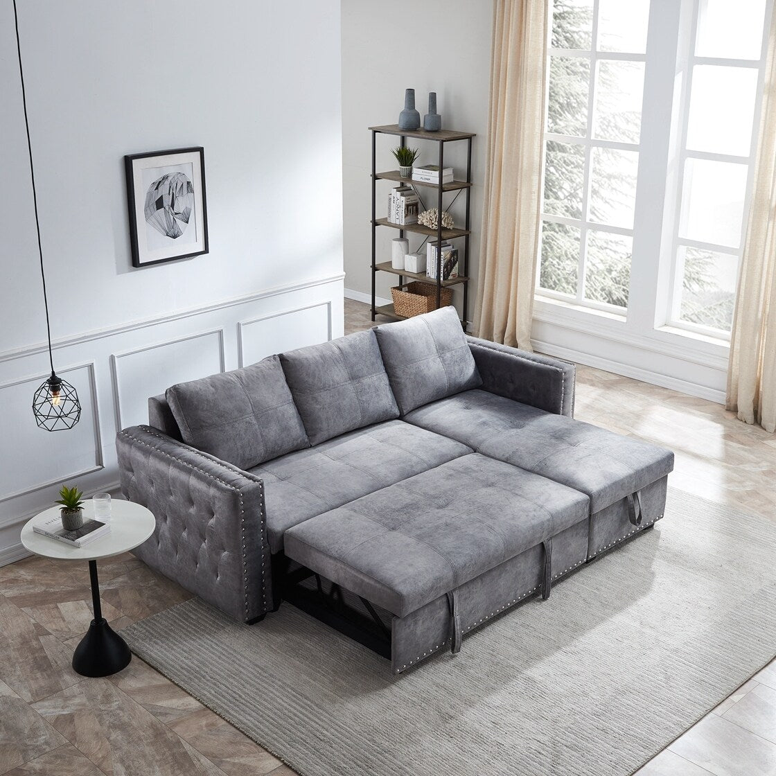 Classic Sectional sofa with pulled out bed