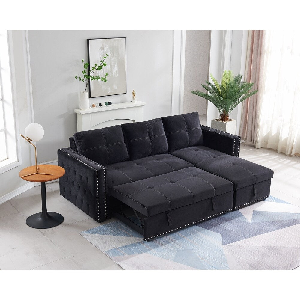 Classic Sectional sofa with pulled out bed
