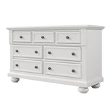 Classic Solid Wood 7-Drawers Dresser with Changing Topper, for Bedroom