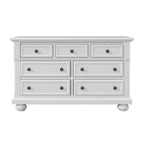 Classic Solid Wood 7-Drawers Dresser with Changing Topper, for Bedroom