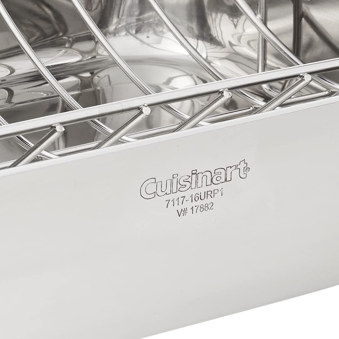 Classic Stainless 16-Inch Rectangular Roaster with Rack