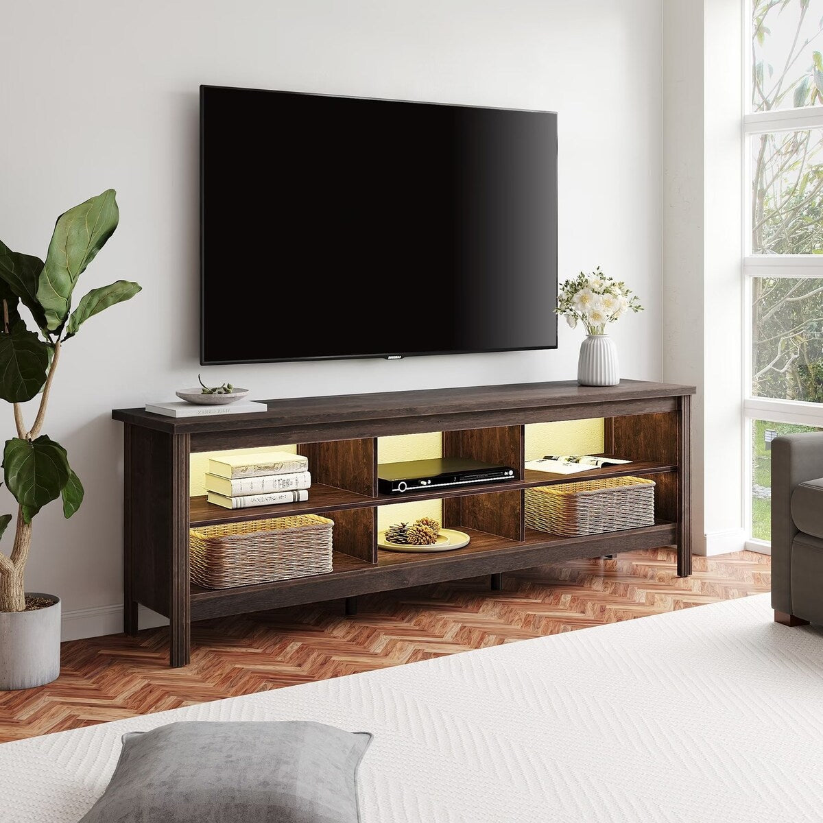 Classic TV Stand TV Console Table for 75 Inch TV, Television Stands