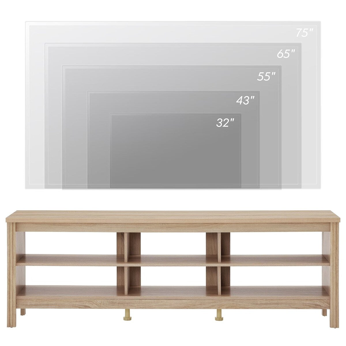 Classic TV Stand TV Console Table for 75 Inch TV, Television Stands