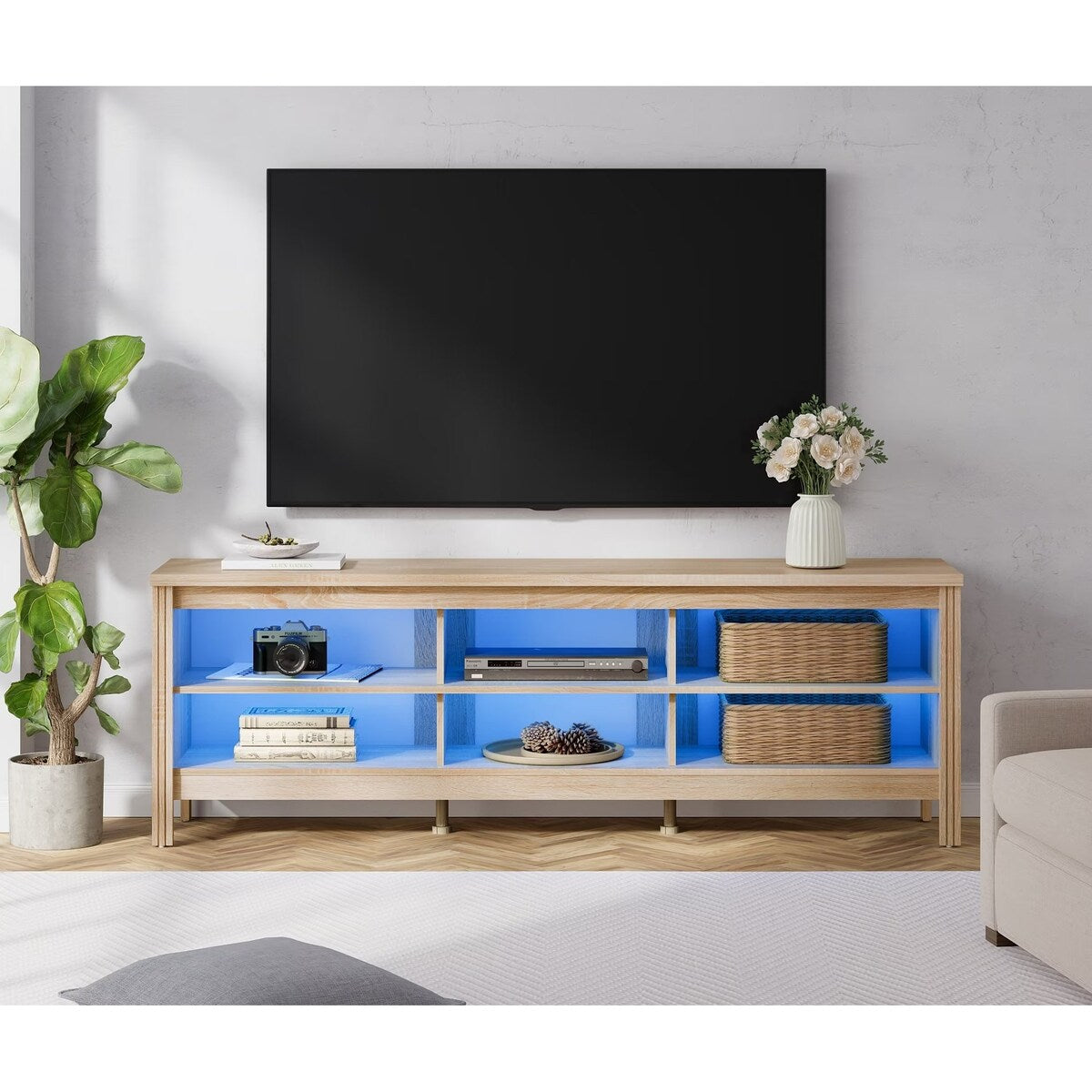 Classic TV Stand TV Console Table for 75 Inch TV, Television Stands