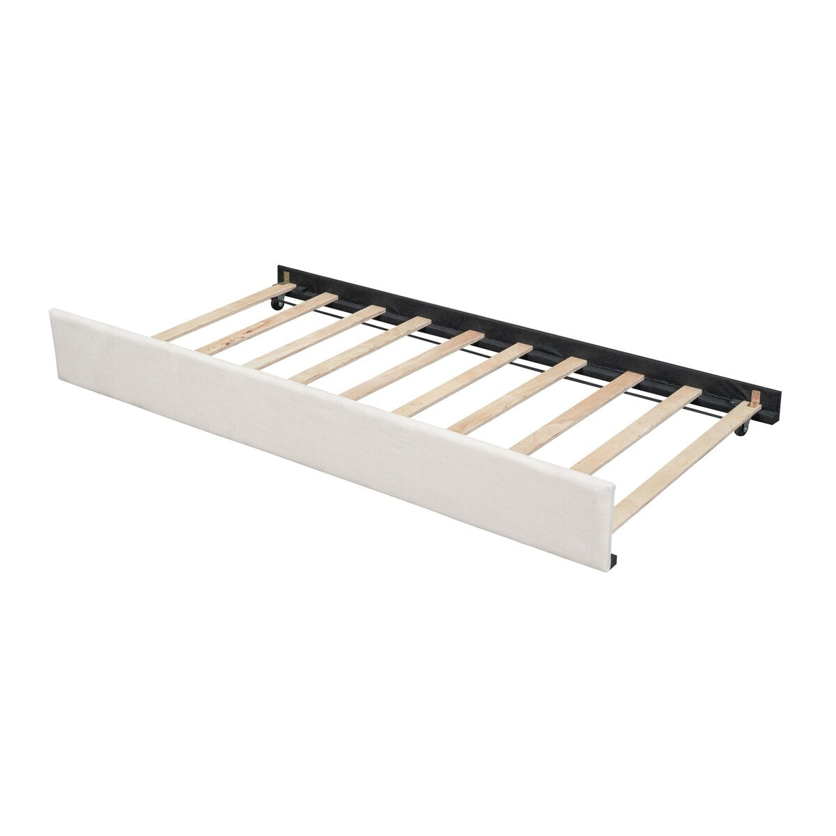 Classic Twin Size Comfy Upholstered Daybed w/ Trundle Bunk Bed Frame