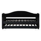Classic Twin Size Comfy Upholstered Daybed w/ Trundle Bunk Bed Frame