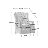Classic Upholstered Accent Chair/ Adjustable Leather Leisure Single Chair with Footrest