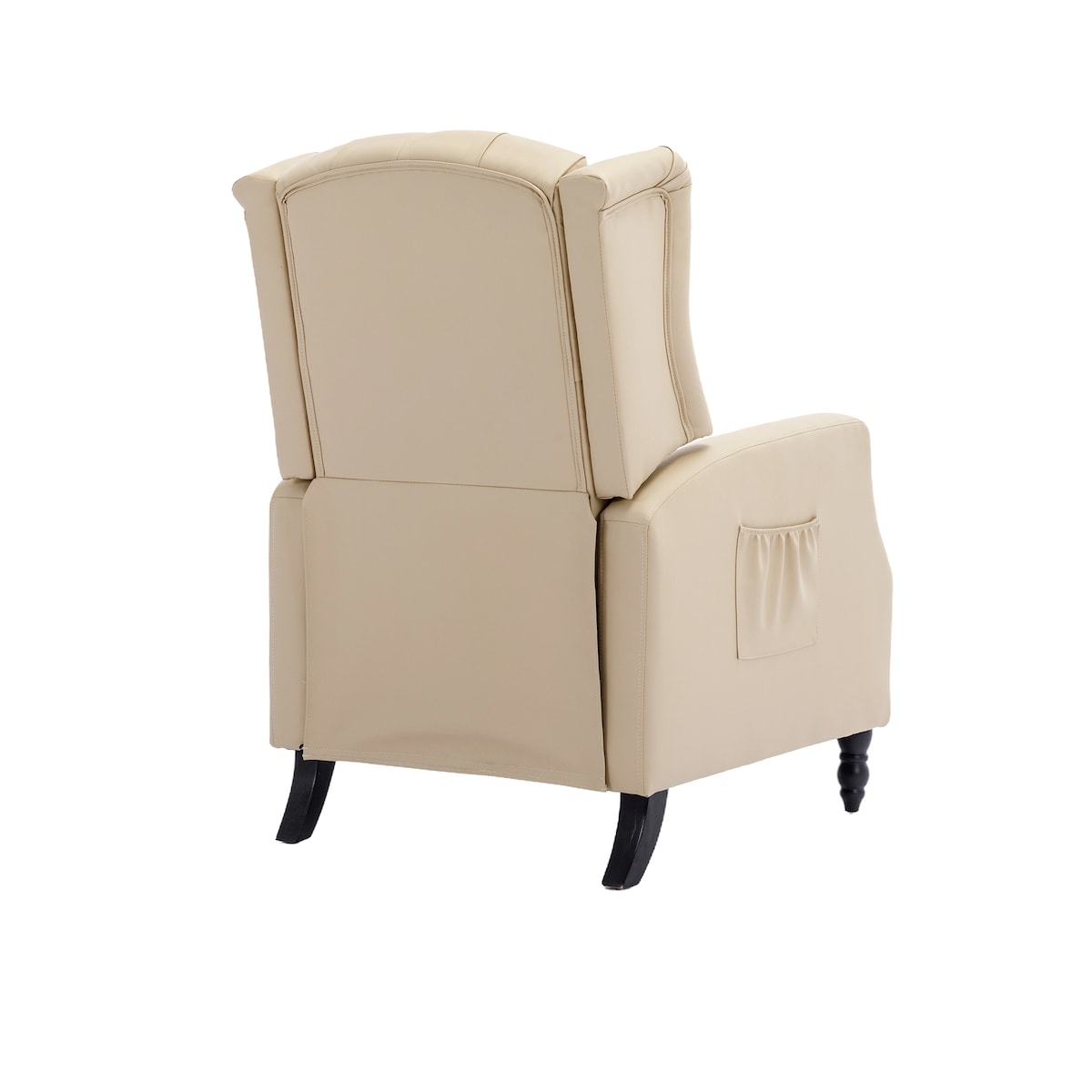 Classic Upholstered Accent Chair/ Adjustable Leather Leisure Single Chair with Footrest
