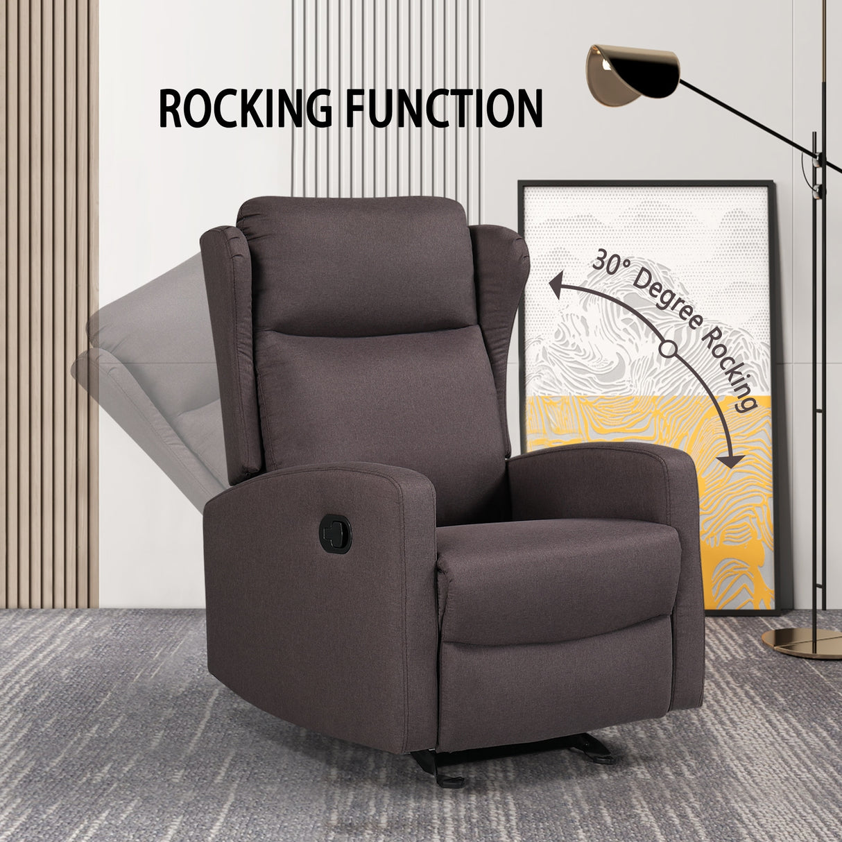 Classic and Traditional Recliner Chair with Comfortable Arm and Back Sofa