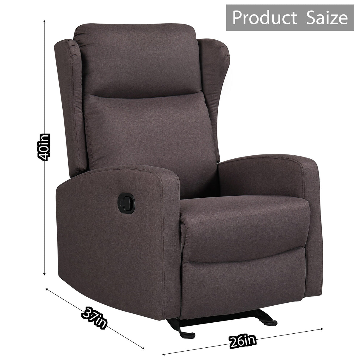 Classic and Traditional Recliner Chair with Comfortable Arm and Back Sofa