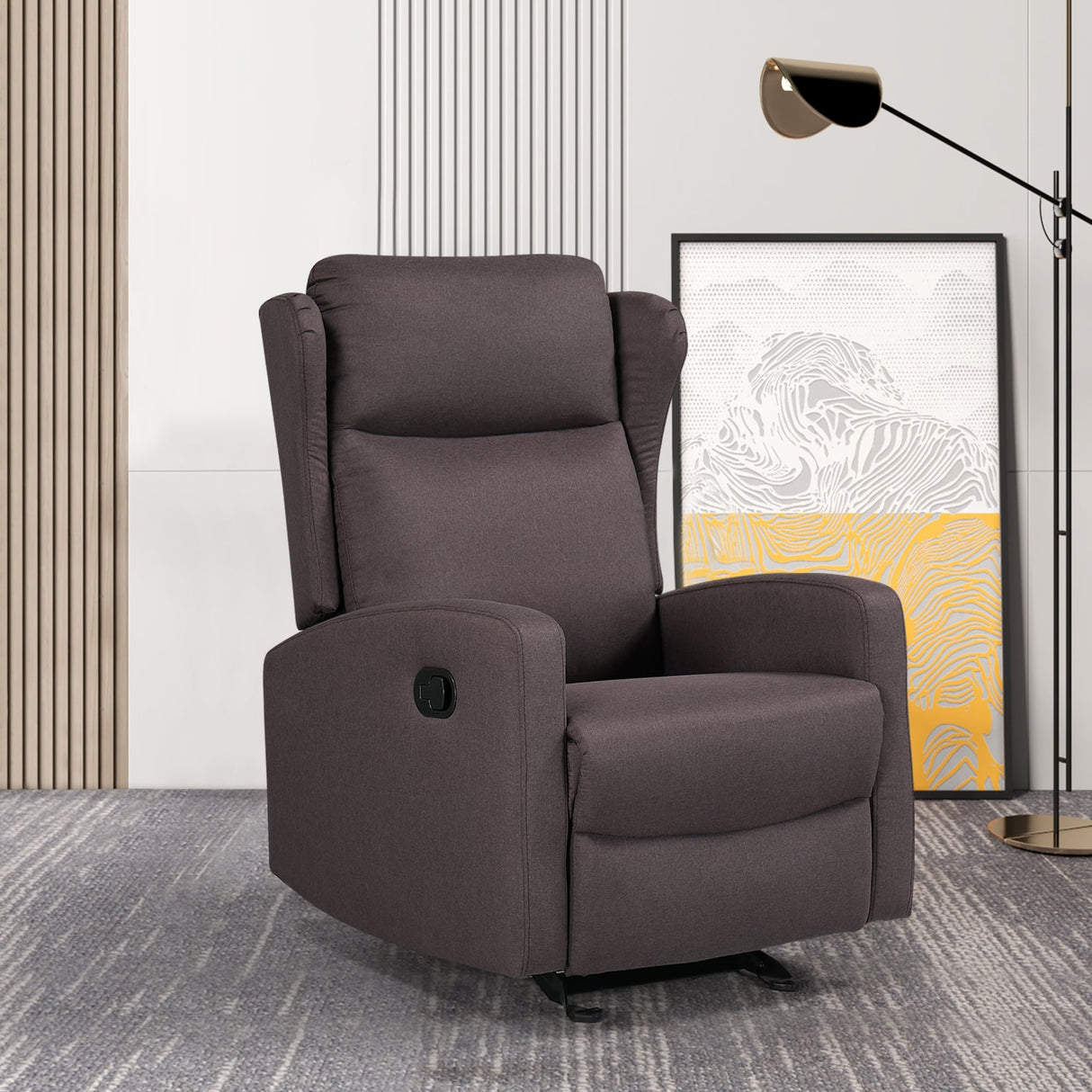 Classic and Traditional Recliner Chair with Comfortable Arm and Back Sofa