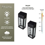 Classy Caps Black Aluminum Lancaster Deck & Wall Light (Set of 4)