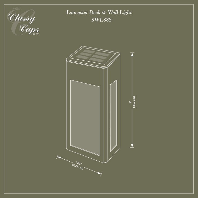 Classy Caps Black Aluminum Lancaster Deck & Wall Light (Set of 4)