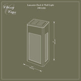 Classy Caps Black Aluminum Lancaster Deck & Wall Light (Set of 4)