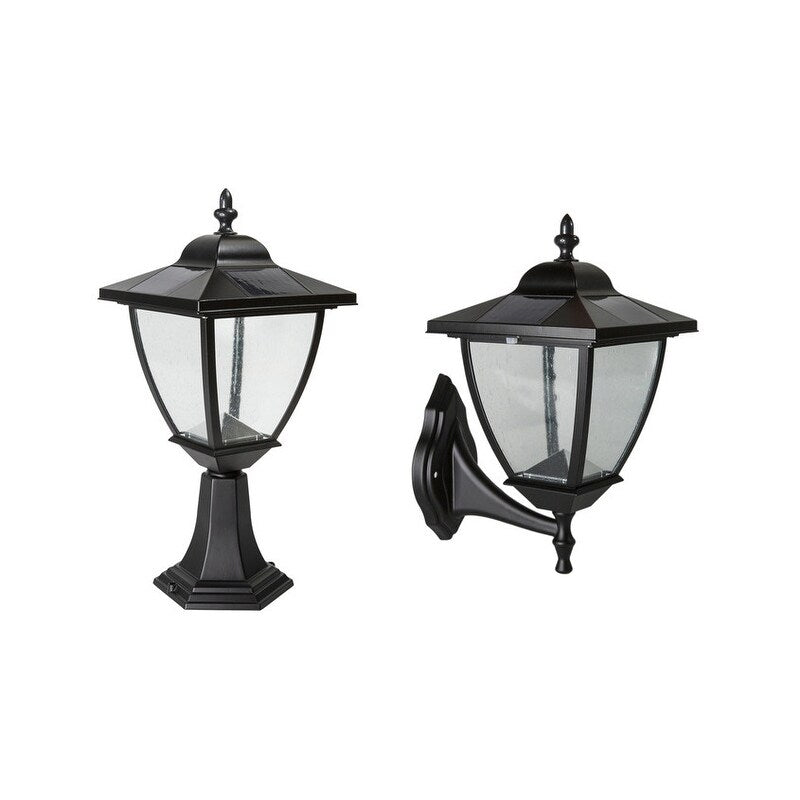 Classy Caps Black Elegante Black Aluminum Solar Lamp
